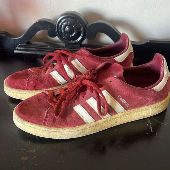 Men 9.5 US  Adidas Originals Campus Leather Suede Bur Dy Bz0087 - Picture 2 of 11